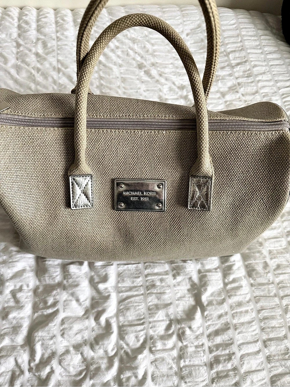 Michael Kors Canvas Tote in Brown